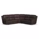 Henry Burnt Umber Leather 6 Piece Modular Zero Gravity Power Reclining Sectional with Power Headrest and USB Charging