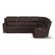 Henry Burnt Umber Leather 6 Piece Modular Zero Gravity Power Reclining Sectional with Power Headrest and USB Charging