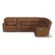 Henry Caramel Leather 7 Piece Modular Zero Gravity Power Reclining Sectional with Power Headrests and USB Charging