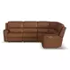 Henry Caramel Leather 7 Piece Modular Zero Gravity Power Reclining Sectional with Power Headrests and USB Charging