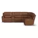 Henry Caramel Leather 7 Piece Modular Zero Gravity Power Reclining Sectional with Power Headrests and USB Charging