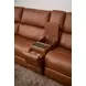 Henry Caramel Leather 7 Piece Modular Zero Gravity Power Reclining Sectional with Power Headrests and USB Charging