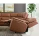 Henry Caramel Leather 7 Piece Modular Zero Gravity Power Reclining Sectional with Power Headrests and USB Charging