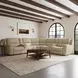 Henry Beige Leather 7 Piece Modular Zero Gravity Power Reclining Sectional with Power Lumbar and USB Charging