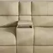 Henry Brown Leather 75" Power Reclining Console Loveseat with Power Headrest and Lumbar