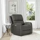 Linden Charcoal Leather Zero Gravity Swivel Gliding Power Recliner with USB Charging and Heat Massage