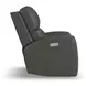 Linden Charcoal Leather Zero Gravity Swivel Gliding Power Recliner with USB Charging and Heat Massage