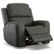 Linden Charcoal Leather Zero Gravity Swivel Gliding Power Recliner with USB Charging and Heat Massage