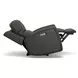 Linden Charcoal Leather Zero Gravity Swivel Gliding Power Recliner with USB Charging and Heat Massage
