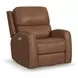 Linden Caramel Leather Zero Gravity Swivel Gliding Power Recliner with USB Charging and Heat Massage