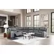 Linden Charcoal Leather 6 Piece Modular Zero Gravity Power Reclining Sectional with Power Lumbar and USB Charging