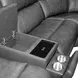 Linden Charcoal Leather 6 Piece Modular Zero Gravity Power Reclining Sectional with Power Lumbar and USB Charging