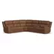 Linden Caramel Leather 6 Piece Modular Zero Gravity Power Reclining Sectional with Power Lumbar and USB Charging