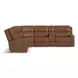 Linden Caramel Leather 6 Piece Modular Zero Gravity Power Reclining Sectional with Power Lumbar and USB Charging