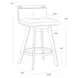 Arizona Castillo Cream Swivel Counter Height Stool