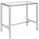 Tolbert Chrome Glass Top Bar Table