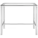 Tolbert Chrome Glass Top Bar Table