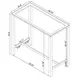 Tolbert Chrome Glass Top Bar Table