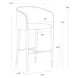 Asher Sparrow Grey And Napa Black Bar Stool
