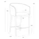 Asher Flint Grey And Napa Taupe Counter Height Stool