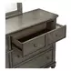Twin Lakes Gray 6 Drawer Dresser and Square Mirror