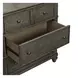 Twin Lakes Gray 6 Drawer Dresser and Square Mirror