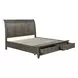 Twin Lakes Gray King Storage Sleigh Bed