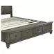 Twin Lakes Gray King Storage Sleigh Bed
