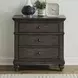 Twin Lakes Gray 3 Drawer Nightstand with USB Charging
