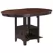 Lavon Light Chestnut and Espresso Extendable Counter Height Dining Table