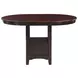 Lavon Light Chestnut and Espresso Extendable Counter Height Dining Table