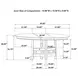 Lavon Light Chestnut and Espresso Extendable Counter Height Dining Table