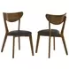Malone Black Upholstered Side Chair Set of 2