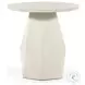 Bowman White Concrete Outdoor End Table