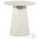 Bowman White Concrete Outdoor End Table