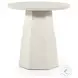 Bowman White Concrete Outdoor End Table