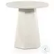 Bowman White Concrete Outdoor End Table