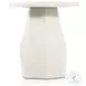 Bowman White Concrete Outdoor End Table