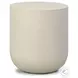 Ivan White Concrete Round End Table