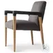 Reuben Lamont Oak Performance Fabric Dining Chair