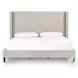 Madison Cambric Ivory Performance Fabric Queen Upholstered Bed