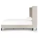 Madison Cambric Ivory Performance Fabric Queen Upholstered Bed