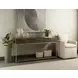 Rebel Charcoal Grey And Gold Console Table With Drawers