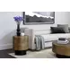 Bernaby Antique Brass and Black End Table