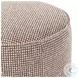 Sinclair Barrow Taupe Performance Fabric Round Ottoman