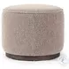 Sinclair Barrow Taupe Performance Fabric Round Ottoman
