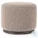 Sinclair Barrow Taupe Performance Fabric Round Ottoman
