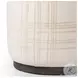 Sinclair Sheffield Ivory Round Ottoman