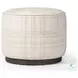 Sinclair Sheffield Ivory Round Ottoman
