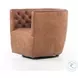 Hanover Heirloom Sienna Leather Swivel Chair